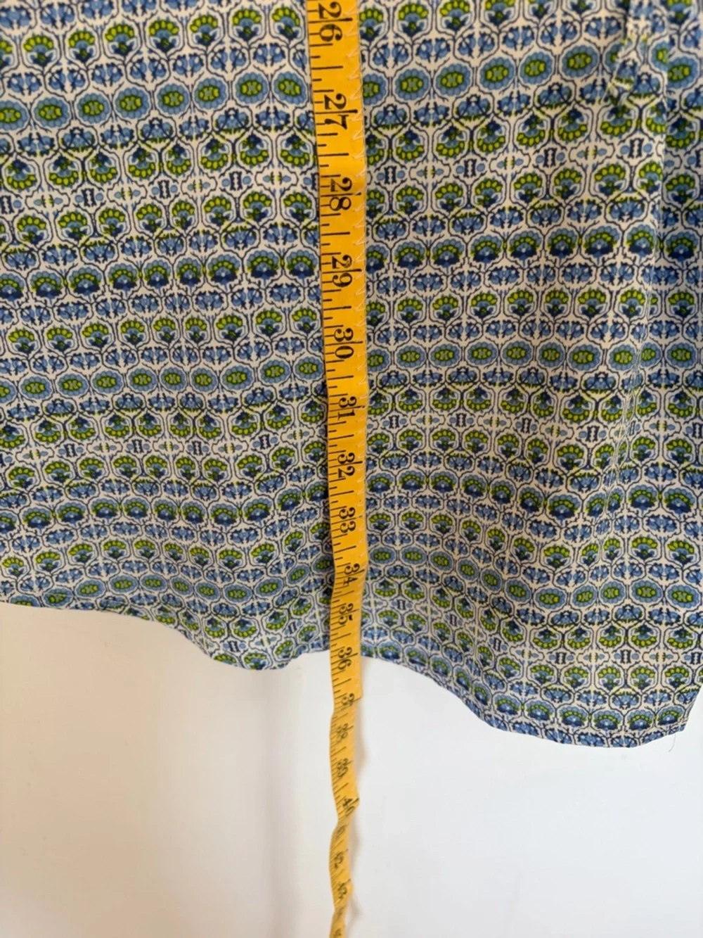 GAP Sleeveless Blue & Green Printed Midi Shift Dress - Picture 7 of 7